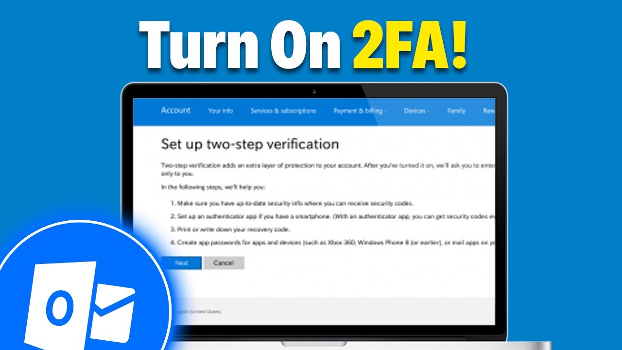 How To Turn On 2 Step Verification On Hotmail/Outlook - Step By Step ...