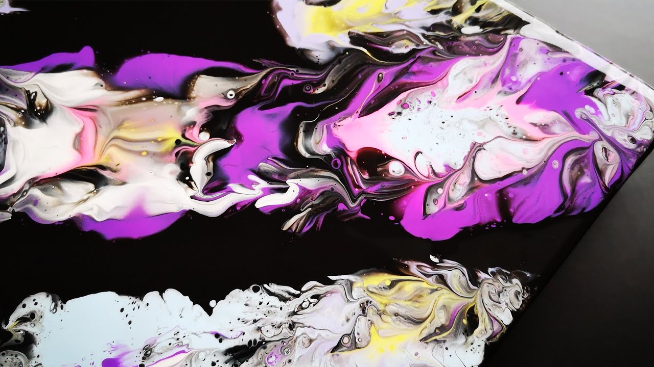 Balloon Dip / Smash Acrylic Pouring Technique Easy Beginner Pour