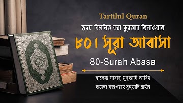 হৃদয় বিগলিত করা কুরআন তিলাওয়াত | সূরা আবাসা ৮0 | Surah Abasa 80 | سورة عبس | Tartilul Quran