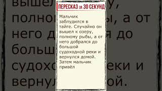 Васюткино озеро. Пересказ за 30 секунд. #shorts