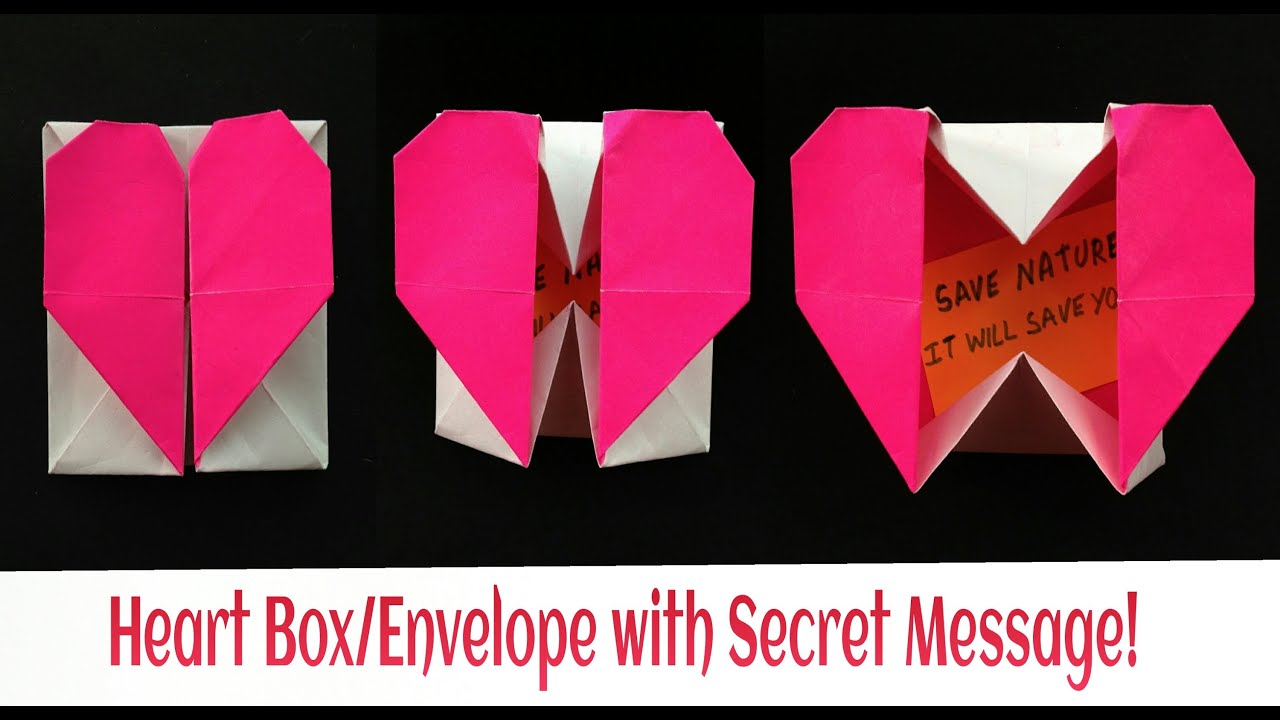 Heart Gift Box / Envelope with Secret Message (Valentine special