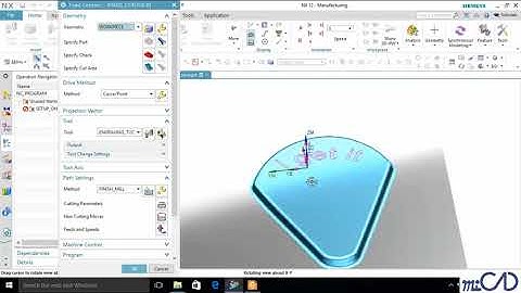 NX12 Tutorial - CAM Advance -  Khắc chữ sử dụng Drive Curve