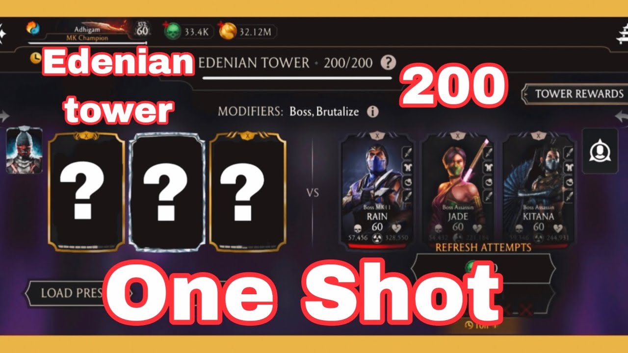 Edenian tower battle 200 one shot with Gold team