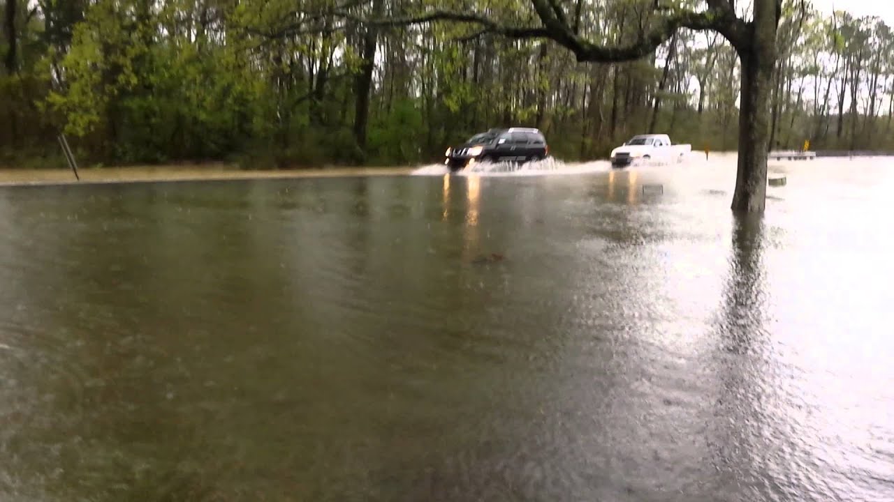 Hammond, LA Flooding Yellow Water River at General Ott Road, March 11
