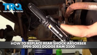How to Replace Rear Shocks 1994-2002 Dodge Ram 2500