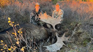 Another Moose with my Dad, our typical fly in Alaskan moose hunting adventure