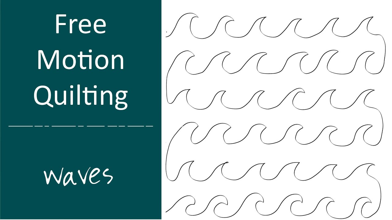 Free Motion Quilt Design: Waves - YouTube