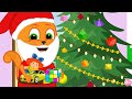 Familia de Gatos - Santa Claus Da Regalos Dibujos animados para niños