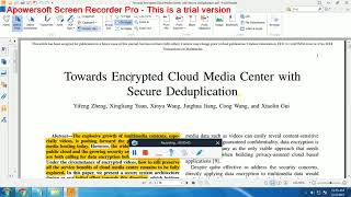 IEEE 2017-2018 JAVA PROJECTS Towards Encrypted Cloud Media Center with