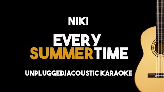 NIKI - Every Summertime (Acoustic/Unplugged Karaoke Version with Lyrics)