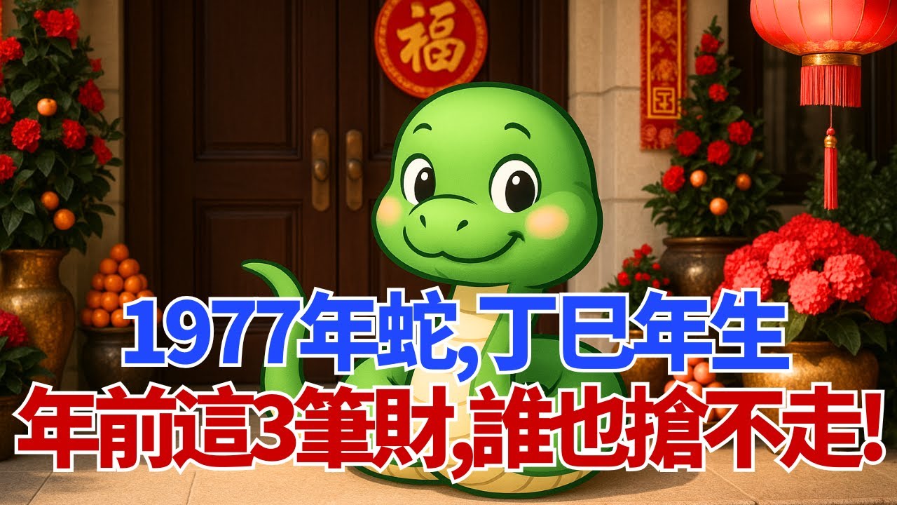 1977年屬蛇人，丁巳年出生，你的苦日子徹底結束了！佛說：你是「沙中土」命，年底前這3筆財，誰也搶不走！#1977屬蛇 #屬蛇運勢 #生肖蛇 #蛇年運程 #丁巳蛇 #沙中土命 #財運 #偏財運