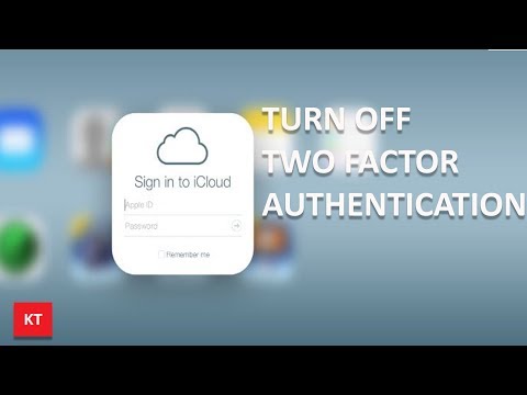 How to turn off two factor authentication on iPhone (for apple id)