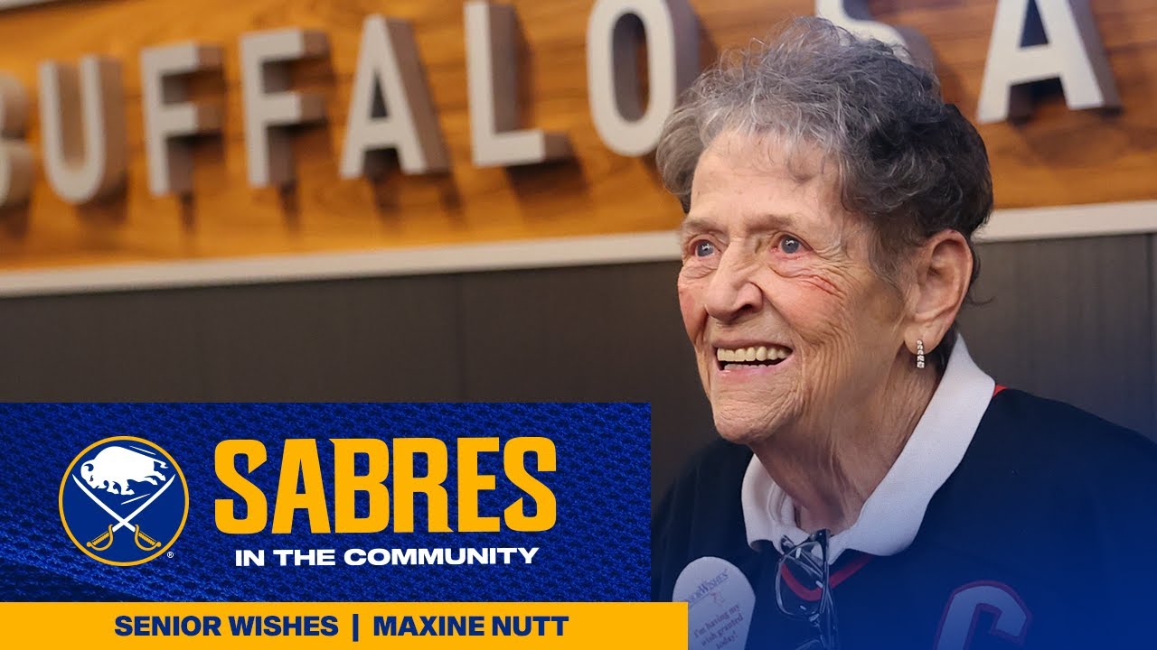Maxine Meets Lindy Ruff | Buffalo Sabres 🤝 Senior Wishes - YouTube
