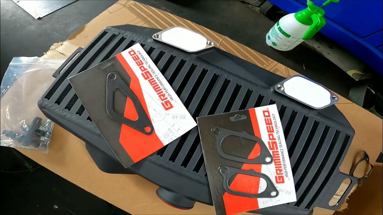 Stock Turbo VA STI top mount vs. Grimmspeed Top Mount intercooler YouTube