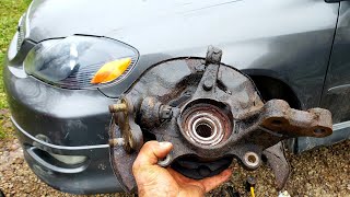 0308 Toyota Corolla & Matrix Front Wheel Bearing Replacement the EASY Way Removal & Install