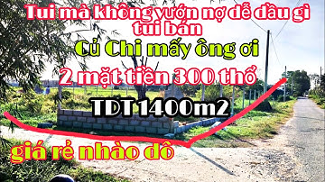 Nhà đất củ chi | giá rẻ | giới thiệu | Lô đất 2 mặt tiền 1400m2 có thổ Cư 300m tại khu dân cư