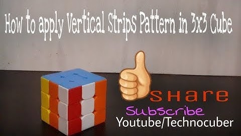 How to apply Vertical Strips Patterns in  3x3 Cube