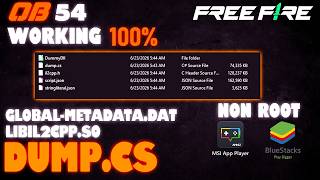 Detailed FREE FIRE META DATA AND LIBIL2CPP DUMP NON ROOT EMULATER WORKING FOR OB54 NEW UPDATE Details