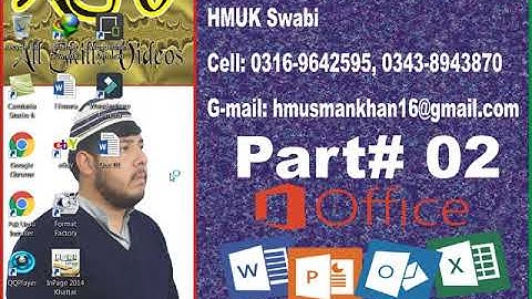 Ms Word Tutorials in Pashto (Part# 02)