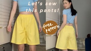 SEW YOUR OWN PANTS + FREE PDF PATTERN (perfect beginner sewing project!)