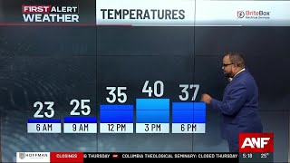 FIRST ALERT FORECAST: Mostly cloudy, 40s Thursday
