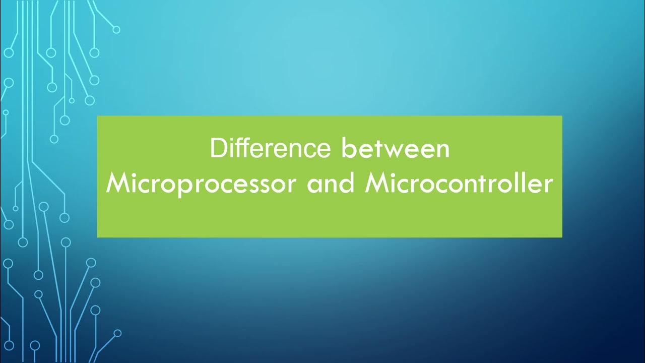 Difference between Microprocessor and Microcontroller - YouTube