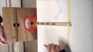 Magnetic Linear Accelerator control experiment and cardboard penetration.