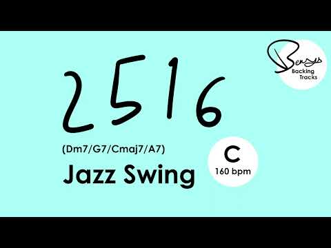 Jazz Swing Backing Track - 2516 C Major - 160 bpm