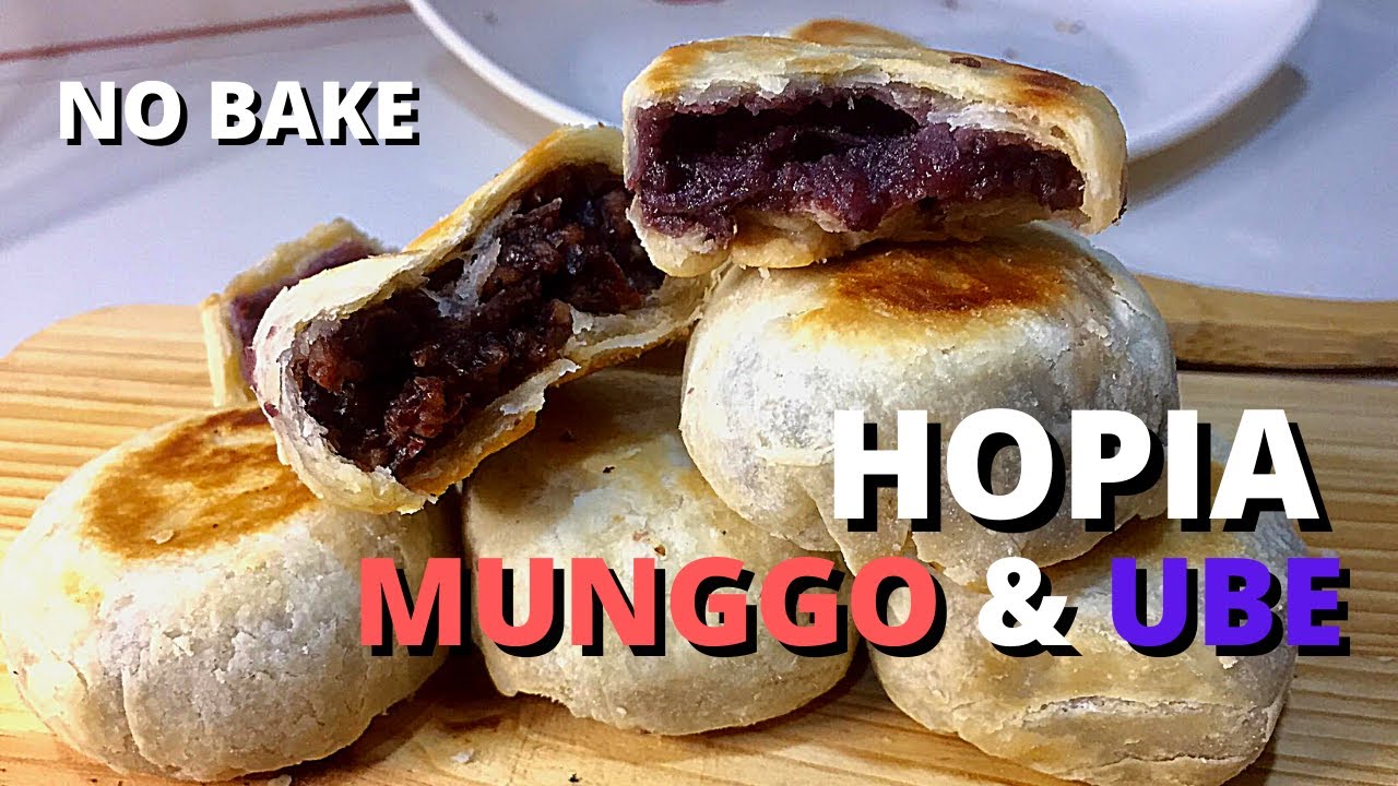 NO BAKE HOPIA | How to make Hopia Monggo and Hopia Ube in a pan | No Oven Hopia