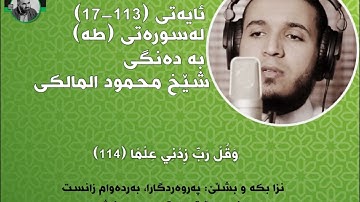 سورة طه ، ئایەتی ١١٣—١١٧ ، بەدەنگی محمود المالكي ، بە ژێرنووسی تەفسیری کوردی