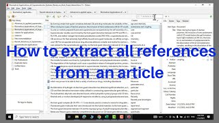 How to extract all the references from a research paper screenshot 1