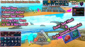 ARK:Mobile Best Save Data🔥Primal Pass 🔥Super Test Meat🔥Unlimited Amber🔥Infinite Tame🔥All Tek BP
