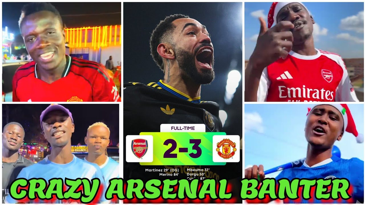 GENZ HILARIOUS REACTION ON ARSENAL 3-2 LOSS VS MAN UNITED IN THE PREMIER LEAGUE