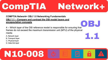 CompTIA Network+ N10-008 OBJ 1.1 OSI Model and Encapsulation part 3