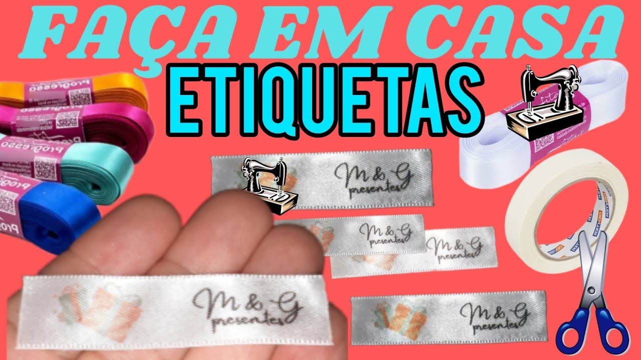 COMO FAZER ETIQUETAS PERSONALIZADA DE CETIM