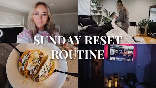 sunday reset vlog: laundry, cleaning + steak taco recipe!