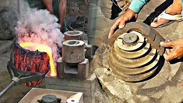 Amazing worm pulley sand casting process - learning full video