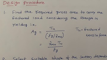 Design procedure for tension member