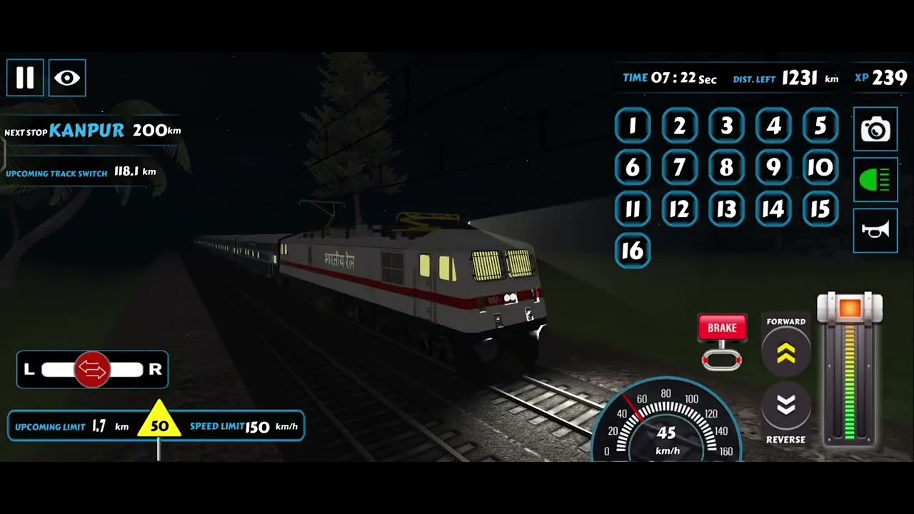 NEW TRAIN Simulator game new journey new delhi TO kanpur junction real track sound and #gaming 