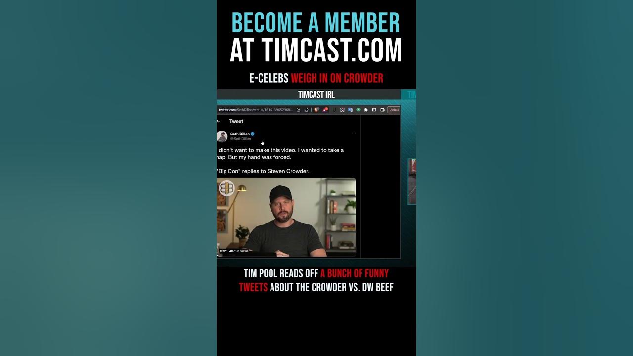 Timcast IRL – E-Celebs Weigh In On Crowder #shorts