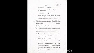 BACHELOR OF ARTS (GENERAL) TERM END EXAMINATION JUNE, 2023 BEGS-186 : BUSINESS COMMUNICATION