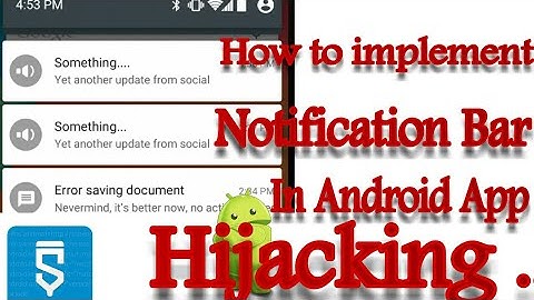 How to make notification bar in android app|Sketchware Android studio Tutorials