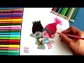 Cómo dibujar a los personajes de TROLLS: Poppy y Branch