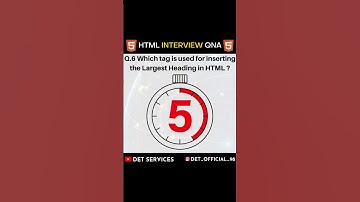 #6 HTML Interview Question - What is Largest Heading Tag in HTML ? #html #coding #shorts #viral