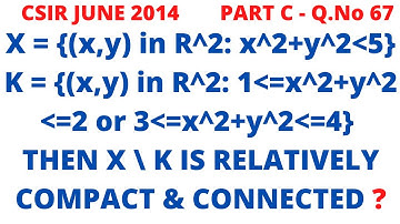 CSIR NET 2014 I PART C Q.67 -  RELATIVELY COMPACTNESS - TOPOLOGY PROBLEM