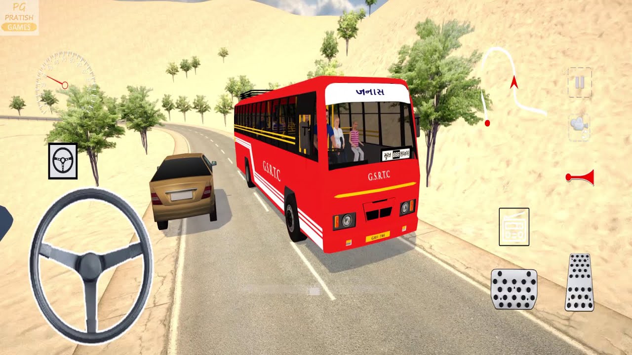 GSRTC Bus Accident in Rajasthan | Bharat Bus Simulator - 3D Game Android Gameplay | Bus Games Videos