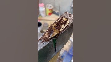 Installing Axe Wedge on Hickory handle -