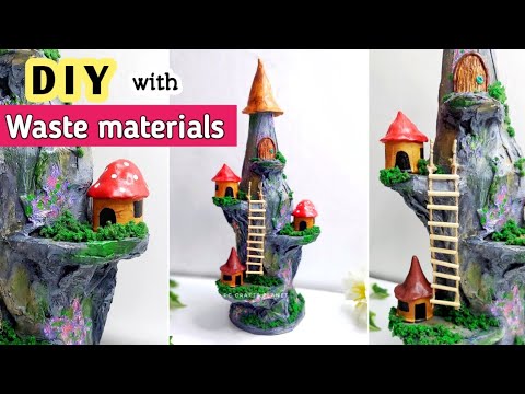 Beautiful DIY using waste materials | waste materials craft ideas | bottle art | PC Crafts Planet