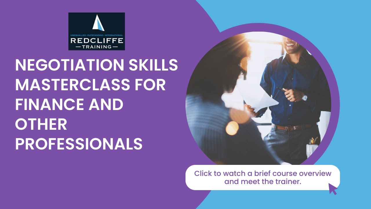 Negotiation Skills Masterclass Online Course | Redcliffe Training - YouTube