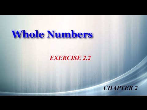 Whole Numbers 2.2